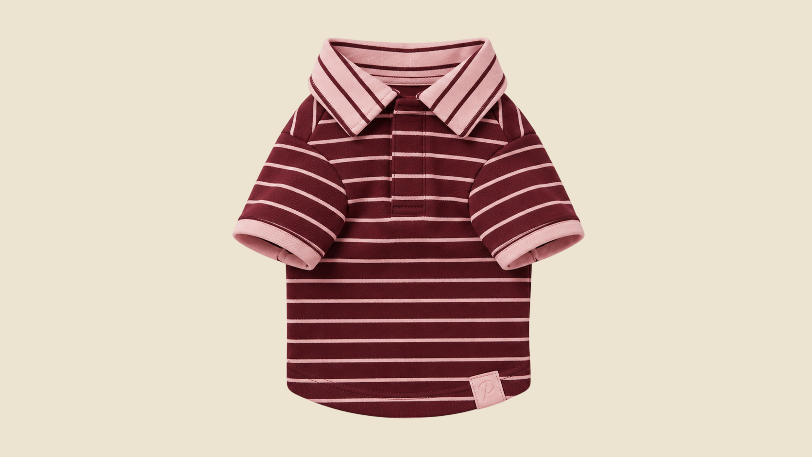 THE WAVE collared jersey - vinotinto