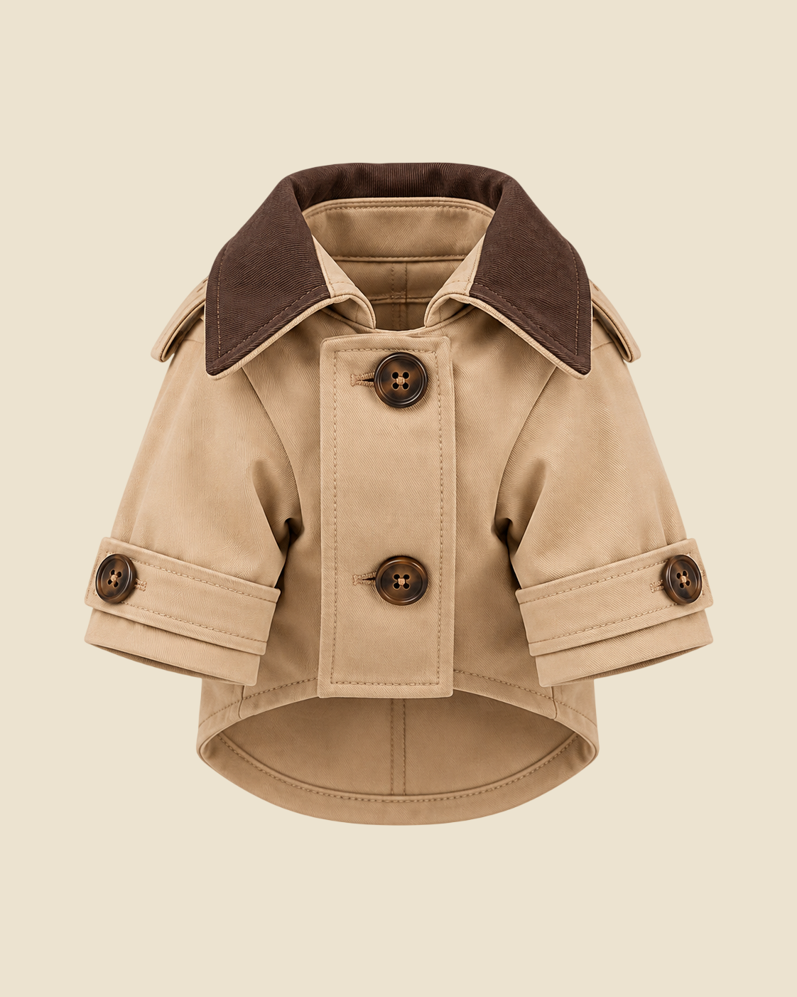 THE WAVE trench coat front view